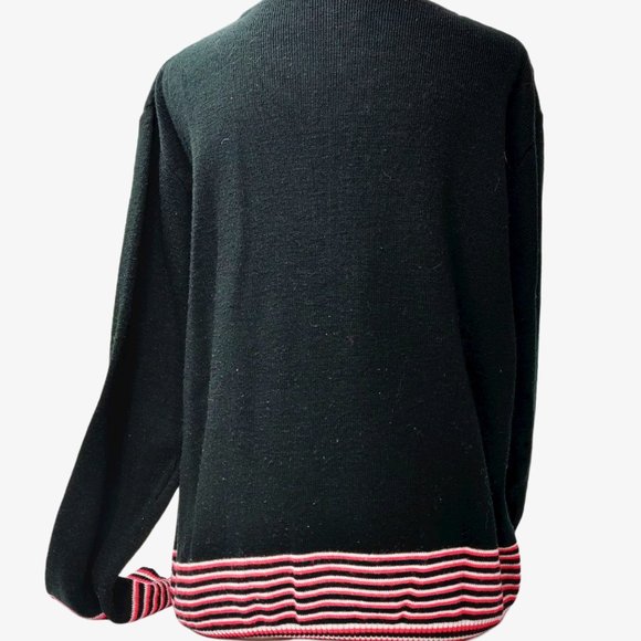 Vintage 1960s Duck Sweater Thin Knit Ducks w Ribbo - Picture 5 of 16